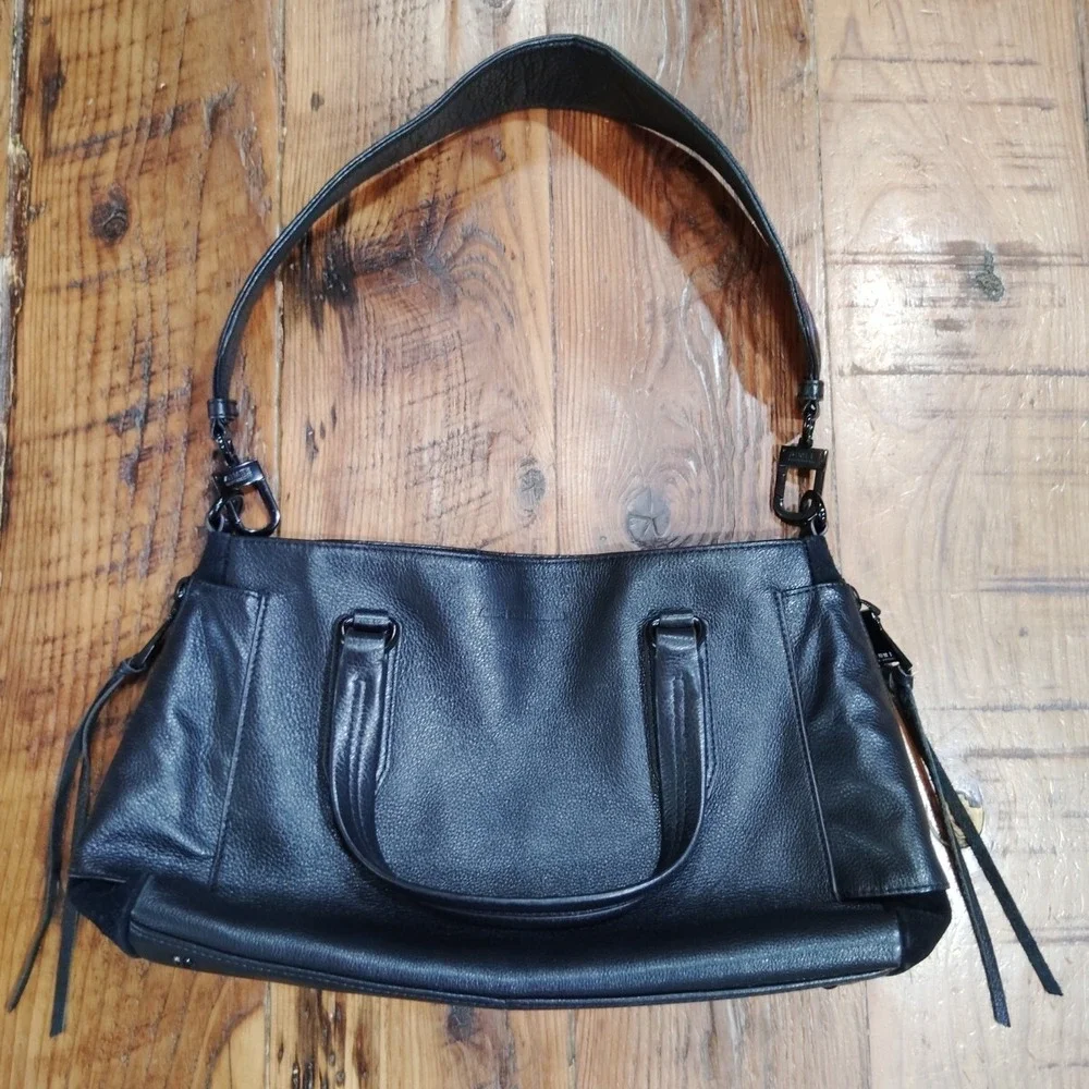 Aimee Kestenberg Lennox Satchel in Black Leather Handbag